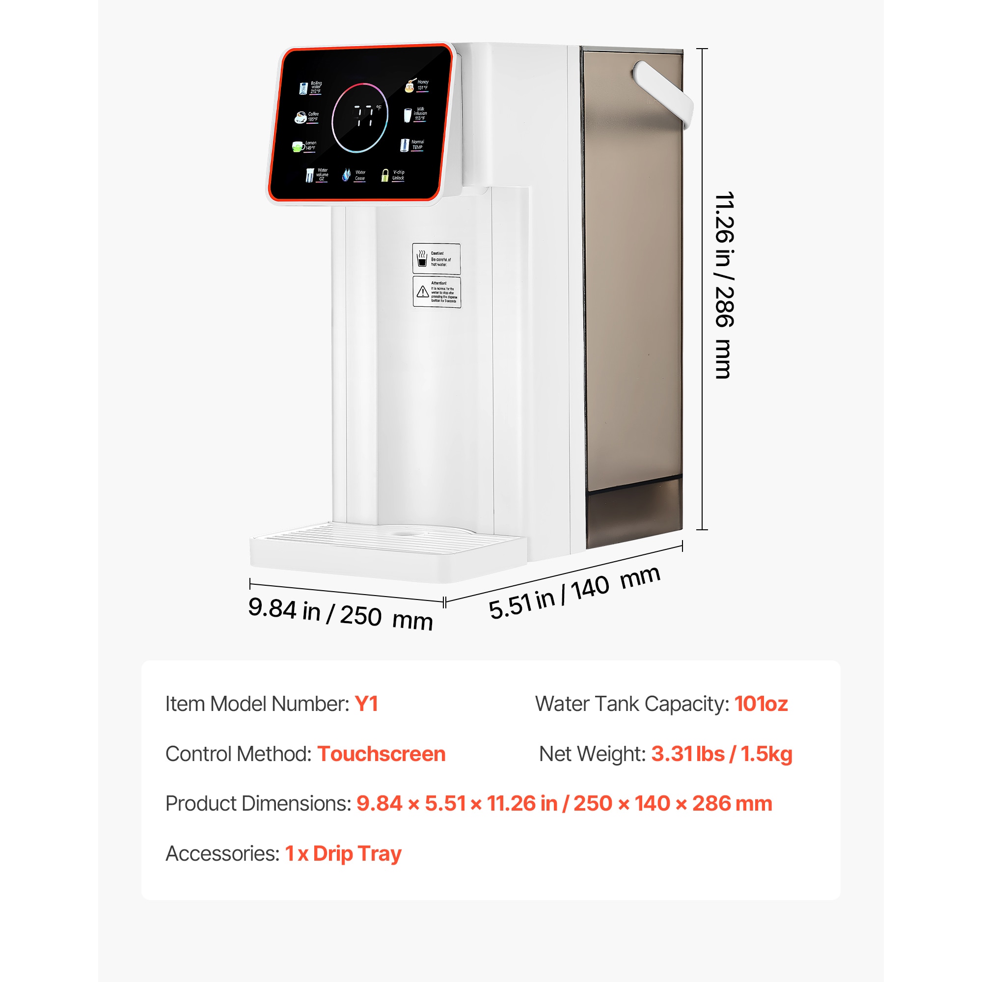 Countertop Instant Hot Water Dispenser With 6 Temperature Settings_voghion.com